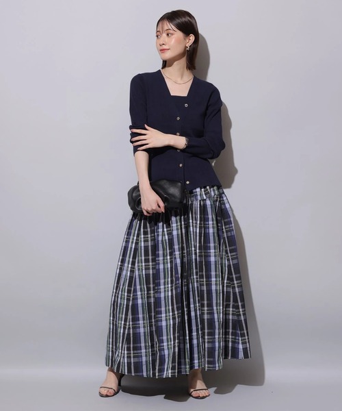 ロゴボタンVカーデアンサンブル（ニット/セーター）｜Arpege