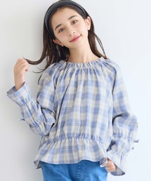 coca（coca）（コカ）の「キッズ チェックフリルブラウス（シャツ/ブラウス）」