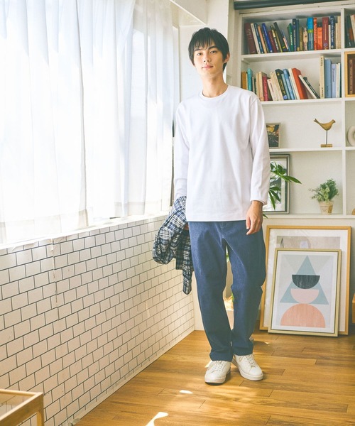 GLOBAL WORK（グローバルワーク）の「マイニチタキノウクルー/長袖/580761（Tシャツ/カットソー・メンズ・ライトグレー/ブラック/ホワイト・SMALL/MEDIUM/LARGE/X-LARGE）」の4枚目の写真