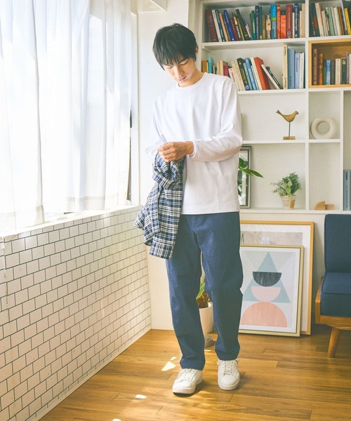 GLOBAL WORK（グローバルワーク）の「マイニチタキノウクルー/長袖/580761（Tシャツ/カットソー・メンズ・ライトグレー/ブラック/ホワイト・SMALL/MEDIUM/LARGE/X-LARGE）」の5枚目の写真