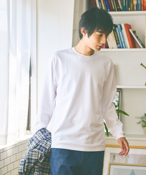 GLOBAL WORK（グローバルワーク）の「マイニチタキノウクルー/長袖/580761（Tシャツ/カットソー・メンズ・ライトグレー/ブラック/ホワイト・SMALL/MEDIUM/LARGE/X-LARGE）」の8枚目の写真
