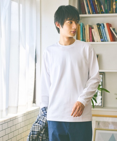 GLOBAL WORK（グローバルワーク）の「マイニチタキノウクルー/長袖/580761（Tシャツ/カットソー・メンズ・ライトグレー/ブラック/ホワイト・SMALL/MEDIUM/LARGE/X-LARGE）」の9枚目の写真