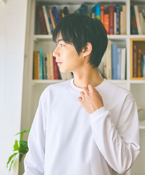 GLOBAL WORK（グローバルワーク）の「マイニチタキノウクルー/長袖/580761（Tシャツ/カットソー・メンズ・ライトグレー/ブラック/ホワイト・SMALL/MEDIUM/LARGE/X-LARGE）」の13枚目の写真