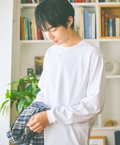 GLOBAL WORK（グローバルワーク）の「マイニチタキノウクルー/長袖/580761（Tシャツ/カットソー・メンズ・ライトグレー/ブラック/ホワイト・SMALL/MEDIUM/LARGE/X-LARGE）」の14枚目の写真