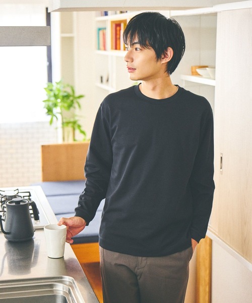 GLOBAL WORK（グローバルワーク）の「マイニチタキノウクルー/長袖/580761（Tシャツ/カットソー・メンズ・ライトグレー/ブラック/ホワイト・SMALL/MEDIUM/LARGE/X-LARGE）」の18枚目の写真