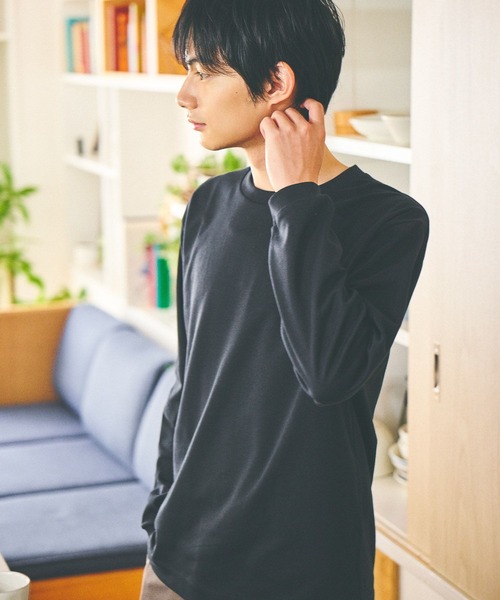 GLOBAL WORK（グローバルワーク）の「マイニチタキノウクルー/長袖/580761（Tシャツ/カットソー・メンズ・ライトグレー/ブラック/ホワイト・SMALL/MEDIUM/LARGE/X-LARGE）」の21枚目の写真