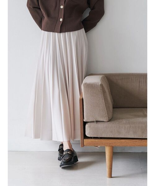 TONAL(トーナル)の「ハンドプリーツスカート(スカート・レディース・ピンク/チャコールグレー/アイボリー・SMALL/MEDIUM)」の2枚目の写真