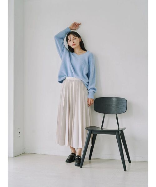 TONAL(トーナル)の「ハンドプリーツスカート(スカート・レディース・ピンク/チャコールグレー/アイボリー・SMALL/MEDIUM)」の5枚目の写真