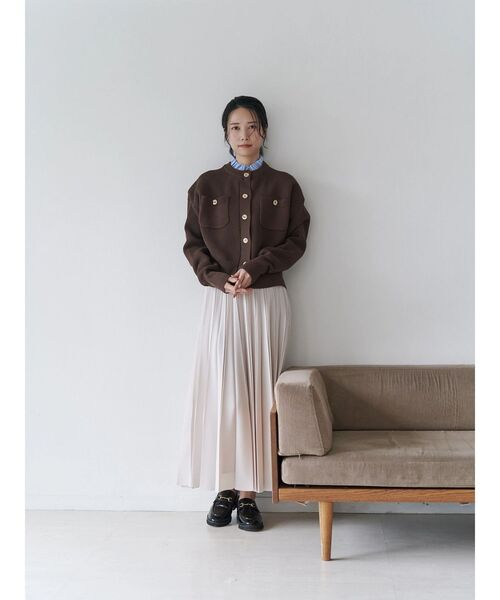 TONAL(トーナル)の「ハンドプリーツスカート(スカート・レディース・ピンク/チャコールグレー/アイボリー・SMALL/MEDIUM)」の7枚目の写真