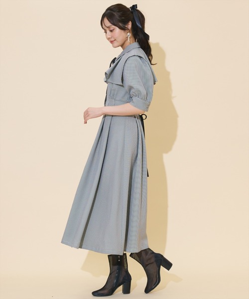 WILLSELECTION(ウィルセレクション)の「スクエアラッフルシャツワンピース(ワンピース・レディース・ブラック系その他/チャコールグレー/ピンク・FREE)」の10枚目の写真