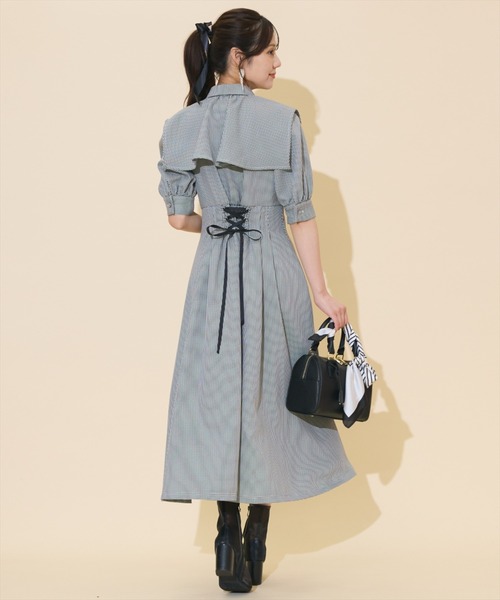 WILLSELECTION(ウィルセレクション)の「スクエアラッフルシャツワンピース(ワンピース・レディース・ブラック系その他/チャコールグレー/ピンク・FREE)」の11枚目の写真