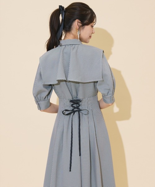 WILLSELECTION(ウィルセレクション)の「スクエアラッフルシャツワンピース(ワンピース・レディース・ブラック系その他/チャコールグレー/ピンク・FREE)」の13枚目の写真