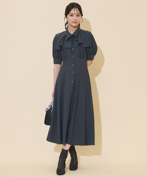 WILLSELECTION(ウィルセレクション)の「スクエアラッフルシャツワンピース(ワンピース・レディース・ブラック系その他/チャコールグレー/ピンク・FREE)」の21枚目の写真