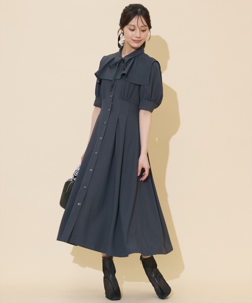 WILLSELECTION(ウィルセレクション)の「スクエアラッフルシャツワンピース(ワンピース・レディース・ブラック系その他/チャコールグレー/ピンク・FREE)」の22枚目の写真