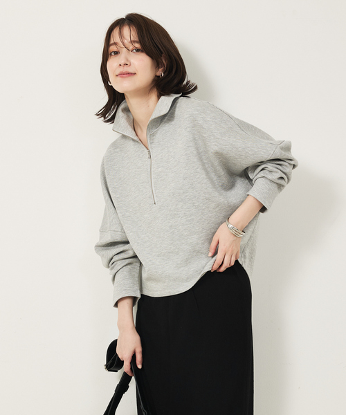 abahouse mavie（アバハウスマヴィ）の「ライトダンボールハーフジッププルオーバー（スウェット・レディース・オフホワイト/グレー/ブラック/ダークネイビー・フリー）」の22枚目の写真