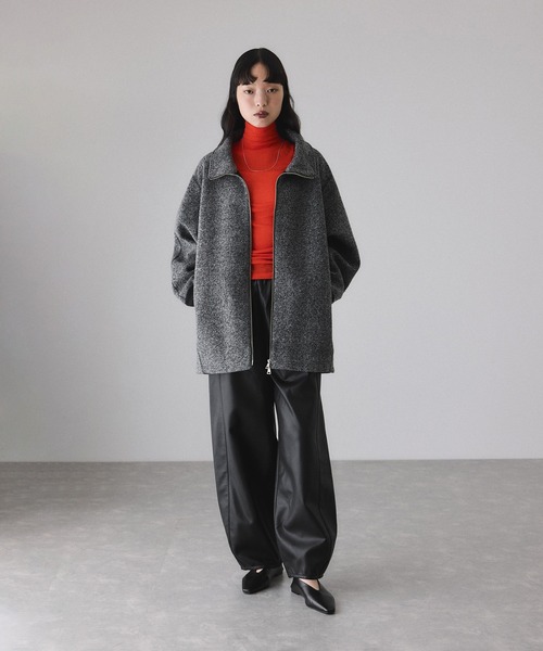 ヘリンボンツイードボンディングコーディガン（その他アウター）｜ADAM