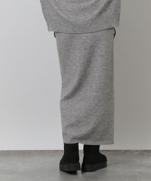 LAKOLE(ラコレ)の「ハンドステッチニットスカート / 587910(スカート・レディース・グレー/ブルー/アイボリー/モカ・FREE)」の10枚目の写真