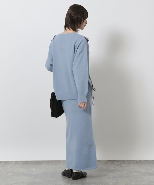 LAKOLE(ラコレ)の「ハンドステッチニットスカート / 587910(スカート・レディース・グレー/ブルー/アイボリー/モカ・FREE)」の21枚目の写真