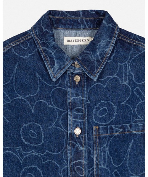 marimekko(マリメッコ)の「【日本・フィンランド限定】【ノベルティ付】《Maridenim》 Piirto Unikko / vaihe jeans shirt(シャツ/ブラウス・レディース・インディゴブルー・42/40/38/36/34)」の10枚目の写真