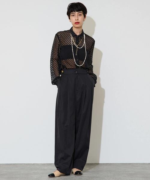 Liesse（リエス）の「オパールドットシアーシャツ（シャツ/ブラウス・レディース・ブラック・FREE）」の4枚目の写真