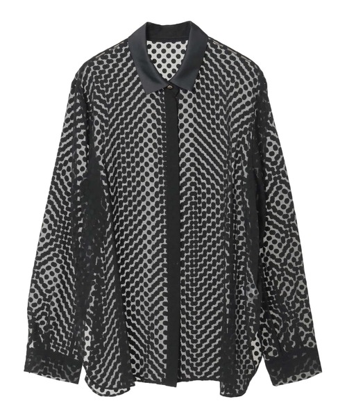 Liesse（リエス）の「オパールドットシアーシャツ（シャツ/ブラウス・レディース・ブラック・FREE）」の5枚目の写真