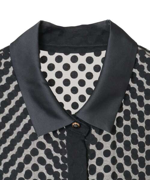 Liesse（リエス）の「オパールドットシアーシャツ（シャツ/ブラウス・レディース・ブラック・FREE）」の7枚目の写真