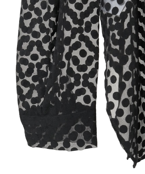 Liesse（リエス）の「オパールドットシアーシャツ（シャツ/ブラウス・レディース・ブラック・FREE）」の11枚目の写真