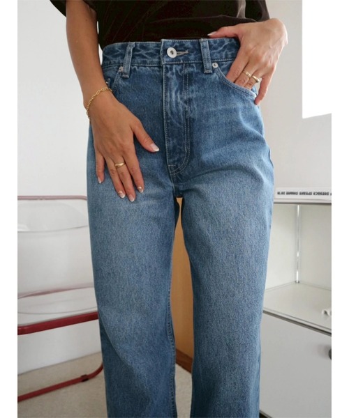TRUNC（トランクエイティーエイト）の「Semi Flared DenimⅡ（デニムパンツ・レディース・ネイビー・SMALL/MEDIUM）」の17枚目の写真
