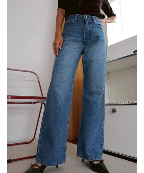 TRUNC（トランクエイティーエイト）の「Semi Flared DenimⅡ（デニムパンツ・レディース・ネイビー・SMALL/MEDIUM）」の20枚目の写真