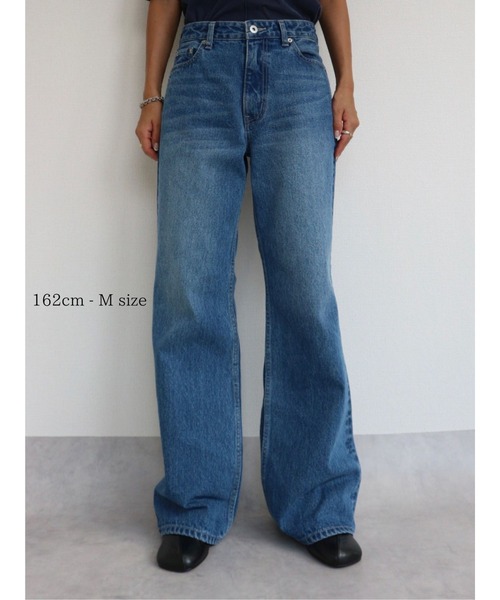 TRUNC（トランクエイティーエイト）の「Semi Flared DenimⅡ（デニムパンツ・レディース・ネイビー・SMALL/MEDIUM）」の7枚目の写真