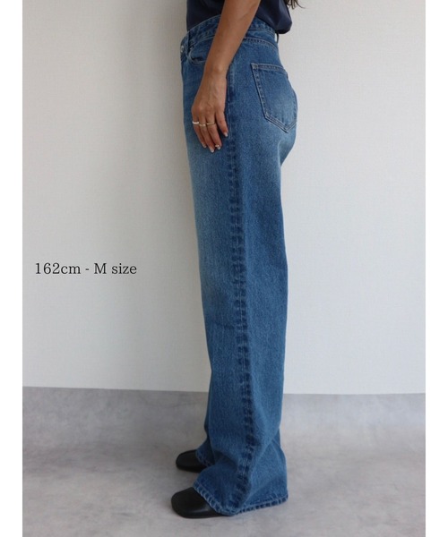 TRUNC（トランクエイティーエイト）の「Semi Flared DenimⅡ（デニムパンツ・レディース・ネイビー・SMALL/MEDIUM）」の9枚目の写真