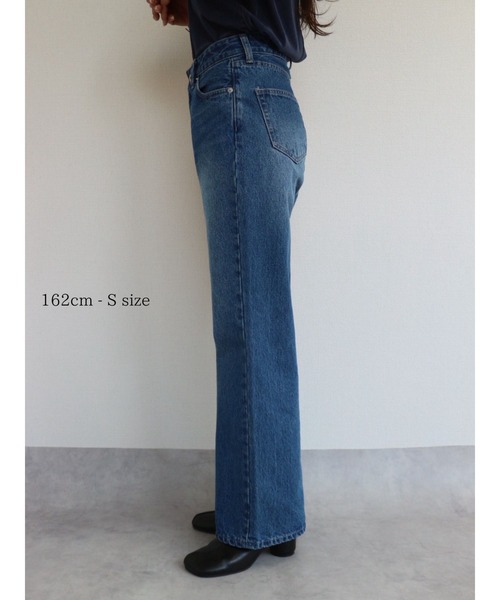TRUNC（トランクエイティーエイト）の「Semi Flared DenimⅡ（デニムパンツ・レディース・ネイビー・SMALL/MEDIUM）」の10枚目の写真