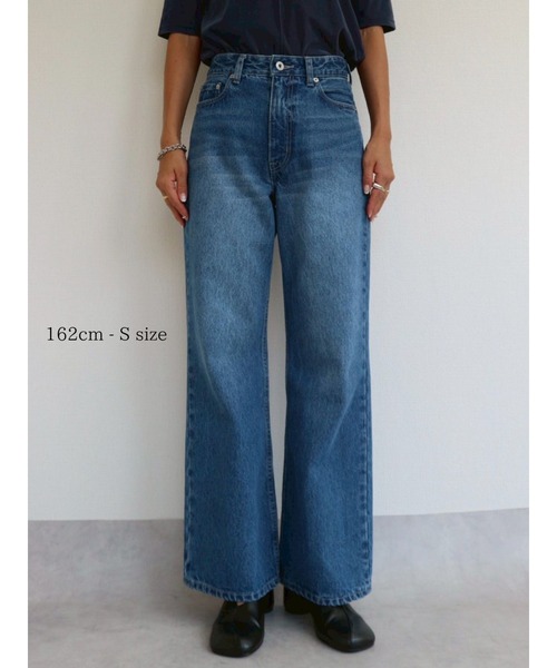 TRUNC（トランクエイティーエイト）の「Semi Flared DenimⅡ（デニムパンツ・レディース・ネイビー・SMALL/MEDIUM）」の14枚目の写真