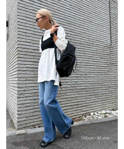 TRUNC（トランクエイティーエイト）の「Semi Flared DenimⅡ（デニムパンツ・レディース・ネイビー・SMALL/MEDIUM）」の12枚目の写真