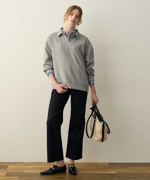 LE SOUK HOLIDAY（ルスークホリデー）の「ストレートストレッチデニムパンツ（デニムパンツ・レディース・ネイビー/ブラック・M/L）」の8枚目の写真