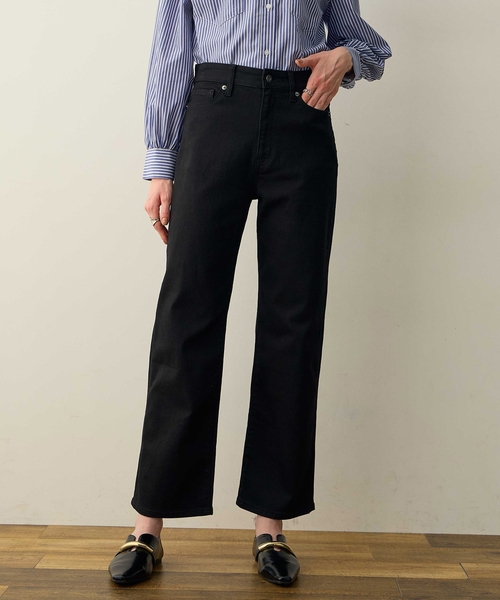 LE SOUK HOLIDAY（ルスークホリデー）の「ストレートストレッチデニムパンツ（デニムパンツ・レディース・ネイビー/ブラック・M/L）」の2枚目の写真