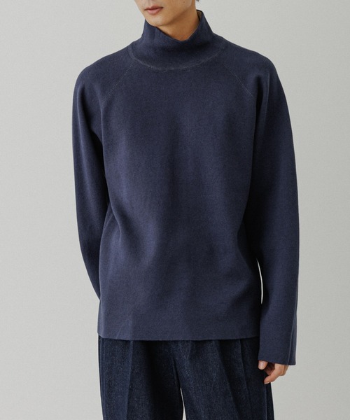 ADAM ET ROPE'（アダムエロペ）の「《リバーシブル》カシミヤブレンド オフタートルニット（ニット/セーター・メンズ・ネイビー/ライトグレー/ダークブラウン/ブラック/ブルー系その他5・M/L）」の4枚目の写真