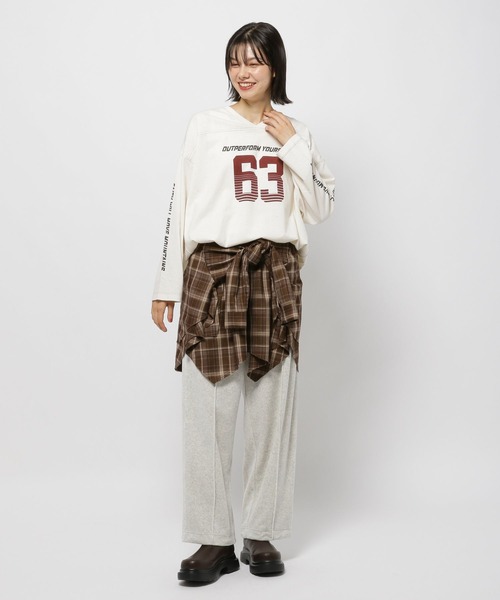 niko and...（ニコアンド）の「2WAYチェックビスチェスカート（スカート・レディース・ライトブルー/ホワイト/ベージュ・FREE）」の4枚目の写真