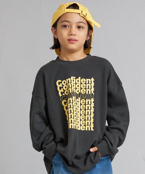 ワッフル アソートデザイン 刺繍 プリント ポケット ロンT【PAIRMANON