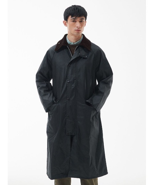 Barbour(バブアー)の「【BURGHLEY / バーレー】ワックス コットン ロング コート ( オーバーサイズ フィット )(チェスターコート・メンズ・グリーン・34/36/38/40)」の3枚目の写真