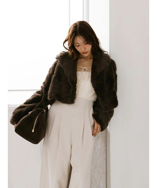 MERCURYDUO（マーキュリーデュオ）の「【MILLELA FIRENZE】スエードハンドバッグ（ハンドバッグ・レディース・ダークブラウン・FREE）」の3枚目の写真