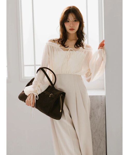 MERCURYDUO（マーキュリーデュオ）の「【MILLELA FIRENZE】スエードハンドバッグ（ハンドバッグ・レディース・ダークブラウン・FREE）」の5枚目の写真