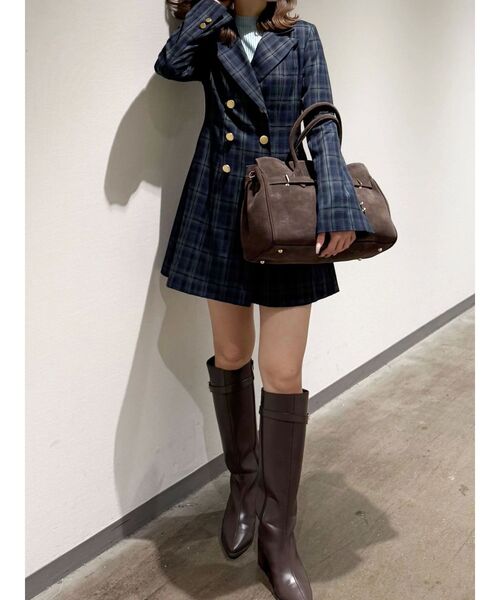 MERCURYDUO（マーキュリーデュオ）の「【MILLELA FIRENZE】スエードハンドバッグ（ハンドバッグ・レディース・ダークブラウン・FREE）」の6枚目の写真