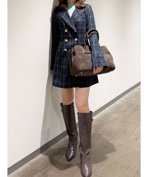 MERCURYDUO（マーキュリーデュオ）の「【MILLELA FIRENZE】スエードハンドバッグ（ハンドバッグ・レディース・ダークブラウン・FREE）」の7枚目の写真