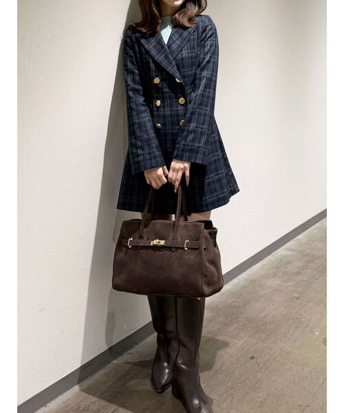 MERCURYDUO（マーキュリーデュオ）の「【MILLELA FIRENZE】スエードハンドバッグ（ハンドバッグ・レディース・ダークブラウン・FREE）」の10枚目の写真