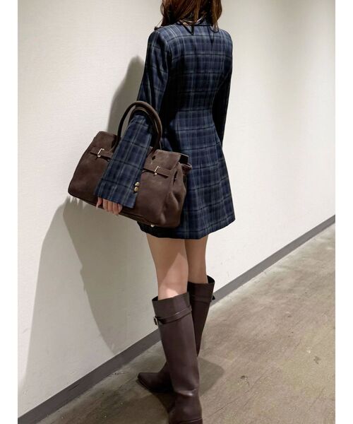 MERCURYDUO（マーキュリーデュオ）の「【MILLELA FIRENZE】スエードハンドバッグ（ハンドバッグ・レディース・ダークブラウン・FREE）」の11枚目の写真