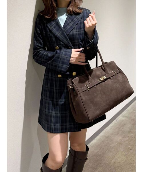 MERCURYDUO（マーキュリーデュオ）の「【MILLELA FIRENZE】スエードハンドバッグ（ハンドバッグ・レディース・ダークブラウン・FREE）」の12枚目の写真