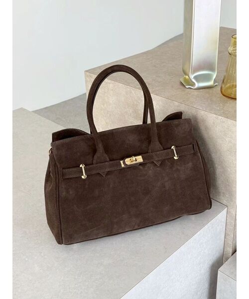 MERCURYDUO（マーキュリーデュオ）の「【MILLELA FIRENZE】スエードハンドバッグ（ハンドバッグ・レディース・ダークブラウン・FREE）」の13枚目の写真