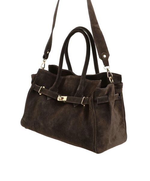 MERCURYDUO（マーキュリーデュオ）の「【MILLELA FIRENZE】スエードハンドバッグ（ハンドバッグ・レディース・ダークブラウン・FREE）」の15枚目の写真