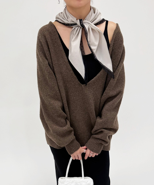 EDIT. FOR LULU(エディットフォールル)の「チェック レーストリムスカーフ(バンダナ/スカーフ・レディース・ブラウン/アイボリー・FREE)」の19枚目の写真